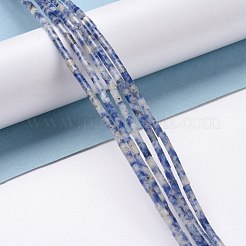 Fili di perle di diaspro macchia blu naturale&nbsp;G-M389-08