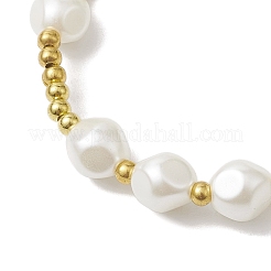 Conjunto de pulseras elásticas con cuentas de perlas de imitación de acero inoxidable 304&nbsp;BJEW-JB10874