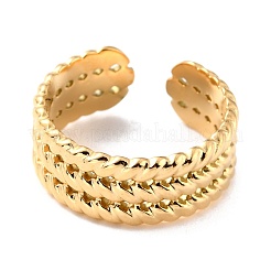 Ionenplattierung (IP) 304 Edelstahl-Fingerringe&nbsp;RJEW-L102-40G