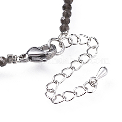 Pulseras de cuentas de obsidiana natural&nbsp;BJEW-JB04555-07