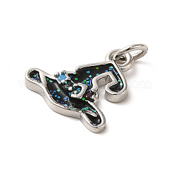 Ciondoli smaltati in ottone con paillettes di Halloween&nbsp;LS-KK-A203-02P
