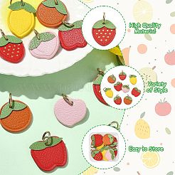 10 stücke 5 arten obst serie mikrofaser leder anhänger&nbsp;FIND-CJ0005-21