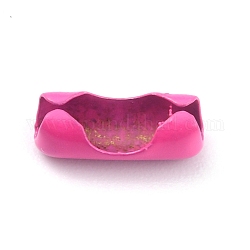 Messing-Kugelkette Anschlüsse, tief rosa, 9x3~3.5 mm, Bohrung: 2.5 mm