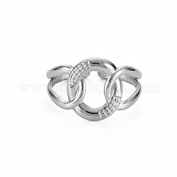 304 замковое кольцо из нержавеющей стали, полое открытое кольцо для женщин, цвет нержавеющей стали, размер США 9 (18.9 мм)