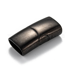 316 cierres magnéticos de acero inoxidable quirúrgico con extremos para pegar, Rectángulo, gunmetal, 24.5x12x7mm, agujero: 5x10 mm