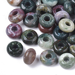 Natur Indien Achat Perlen europäischen, Großloch perlen, Rondell, 10x4.5 mm, Bohrung: 4 mm
