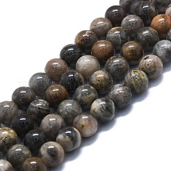 Granos de piedras preciosas naturales hebras, redondo, 8mm, agujero: 1.2 mm, aproximamente 51 pcs / cadena, 15.75'' (40 cm)