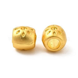 Gestellplattierungslegierung europäische Perlen-Strasseinstellungen, Bleifrei und Cadmiumfrei und Nickel frei, Fass mit Blume, mattgoldene Farbe, für 2 mm Strass, 8.5x8.5 mm, Bohrung: 5 mm