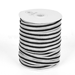 Cinta de terciopelo de cara única, cinta de rayas, dos tonos, gris, 3/8 pulgada (9.5 mm), aproximamente 50yards / rodillo (45.72 m / rollo)