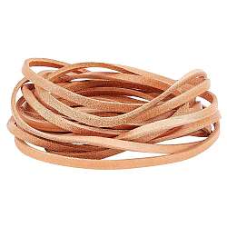 Gorgecraft Flat Cowhide Leather Cord, for Jewelry Making, Peru, 5x3mm