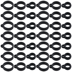 Gorgecraft 66 шт. 3 стильный силиконовый кулон, для изготовления электронных стилусов и зажигалок, кольцо, чёрные, 16~29x12~24.5x6~7 мм, отверстие : 3 мм, внутренний диаметр: 8~20.5 мм, 22шт / стиль
