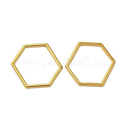 Anneaux connecteurs en alliage, hexagone, or, 18x20x1mm