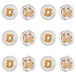 SUNNYCLUE 1 Box 40Pcs Real 18K Gold Plated Silicone Earring Backs UK Earring Safety Backs Earring Backings Silicone Ear Nut Hypoallergenic Earring Findings Ear Backs for jewellery Making Accessories