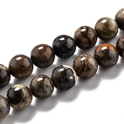 Brins ronds de perles d'agate océan naturel/jaspe océan, 8mm, Trou: 1.2mm, Environ 46 pcs/chapelet, 14.96'' (38 cm)