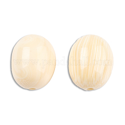 Perles en résine, pierre d'imitation, ovale, bisque, 19.5x15.5mm, Trou: 2.1~2.7mm