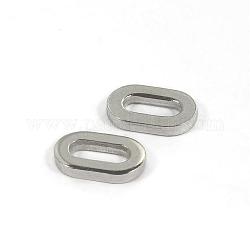 304 Stainless Steel Linking Rings, Oval, Stainless Steel Color, 9x5.8x1.5mm, Hole: 2.5x6mm