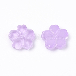 Perline di vetro palccato, fiore, lilla, 11x2.7mm, Foro: 1 mm