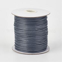 Экологически чистый корейский вощеный шнур из полиэстера, шифер серый, 0.5 мм, около 169.51~174.98 ярда (155~160 м) / рулон