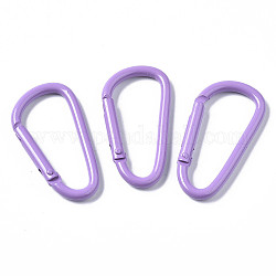 Алюминиевые пружинные кольца ворот, d форма, средне фиолетовый, 46x24x4.5 мм, внутренний диаметр: 38.5x16 мм