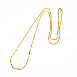 304 fabrication de collier de chaîne vénitienne en acier inoxydable, or, 23.43 pouce ~ 23.82 pouces (59.5~60.5 cm) x 2 mm