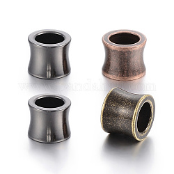 304 perline in acciaio inossidabile, perline con foro grande, vaso, colore misto, 10x8mm, Foro: 6.5 mm