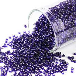 TOHO Round Seed Beads, Japanese Seed Beads, (28D) Dark Cobalt, 15/0, 1.5mm, Hole: 0.7mm, about 3000pcs/bottle, 10g/bottle