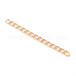Ионное покрытие (ip) 304 удлинители цепи из нержавеющей стали, золотые, 47~53x3 мм