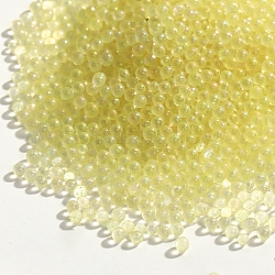 Leuchtende diy nail art dekoration mini glasperlen, Kaviar winzigen Nagel-Perlen, Leuchten im Dunkeln, Runde, Gelb, 2 mm