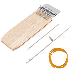 Wood Knitting Looms, with Pin, Rubber Findings, Blanched Almond, 23.3x8x2.05cm, 8pcs/set