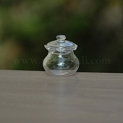 Miniglas, Puppenhaus-Zubehör für Mikrolandschaften, vorgetäuschte Requisitendekorationen, Transparent, 25 mm