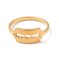 Ионное покрытие (ip) 201 кольцо из нержавеющей стали для женщин, золотые, размер США 6 1/2 (16.9 мм)