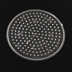 Plaques en plastique abc ronds plats utilisés pour les perles à repasser 5x5mm diy, clair, 87x5mm