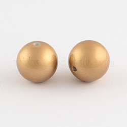 Perles rondes en plastique ABS imitation perle, tan, 6mm, Trou: 2mm, environ 5000 pcs/500 g