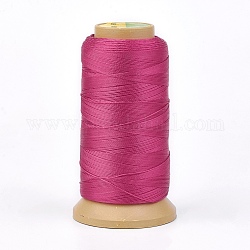 Polyester Thread, for Custom Woven Jewelry Making, Camellia, 1mm, about 230m/roll