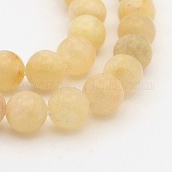 Natural Sunstone Beads Strands, Round, 10mm, Hole: 1mm, about 19pcs/strand, 8 inch