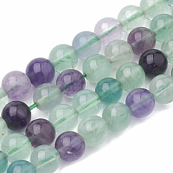 Chapelets de perles en fluorite naturel, ronde, 4mm, Trou: 1mm, Environ 87~90 pcs/chapelet, 15 pouce