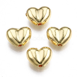 Gestell Legierung Perlen, cadmiumfrei und bleifrei, Herz, Licht Gold, 8x10x5 mm, Bohrung: 1.2 mm