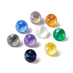 Мокко флуоресцентный стиль k9 кабошоны со стеклянными стразами, назад назад, алмаз, разноцветные, 10x7 мм