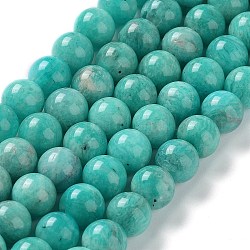 Pierre naturelle perles rondes amazonite brins, 10mm, Trou: 1mm, Environ 39 pcs/chapelet, 15.7 pouce