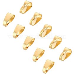 UNICRAFTALE 50pcs Golden Snap on Bails Stainless Steel Pinch Bails Pendant Bails Connectors Hook Pendant Clasps for DIY Dangle Charms Neckalce Jewelry DIY Craft Making 7x3.5x3.2mm, Hole 6x3mm