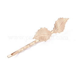 Железные шпильки Bobby Pin, с латунной фурнитурой , лист, долговечный, золотой свет, 72x4.5 мм, лист: 42x14 мм