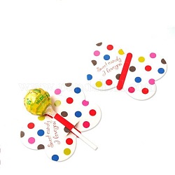 Bonbon-Lutscher-Karten aus Papier, Schmetterling mit Wort süße Süßigkeiten & liebe dich, für Babyparty und Geburtstagsfeier Dekoration, Farbig, 5.5x8.5x0.04 cm, ca. 50 Stk. / Beutel