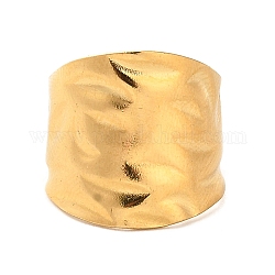 304 открытая манжета из нержавеющей стали, широкое кольцо полоса, золотые, размер США 8 (18.1 мм)