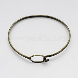 Accessoire de bricolage de bracelet en laiton, bronze antique, 63x50x3mm