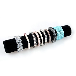 Velet Bracelet Scrunchie Display Stands, Jewelry Bar Rack Organizer Holder, Black, 36.3x5.1cm