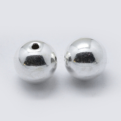 925 Sterling Silber Zwischenperlen, Runde, Silber, 7 mm, Bohrung: 1 mm, ca. 16 Stk. / 10 g