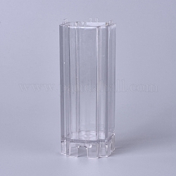Прозрачные пластиковые Молды для свечей, для изготовления свечей, форма поперечного столба, прозрачные, 47x47x125 мм, внутренний диаметр: 40x40x105 мм