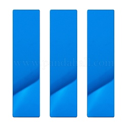 Leere Edelstahlplatten, vorübergehendes Stoppschild, Blau, 140x35x1 mm