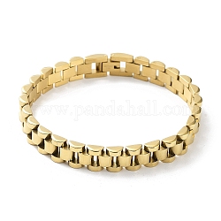 304 Edelstahl Gliederkette Armband, Uhrenarmbänder, Kettenarmbänder, golden, 8-1/4 Zoll (21 cm)