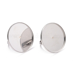 304 base de anillo de placas de acero inox, plano y redondo, color acero inoxidable, Bandeja: 30 mm, nosotros tamaño 6 1/2 (16.9 mm)